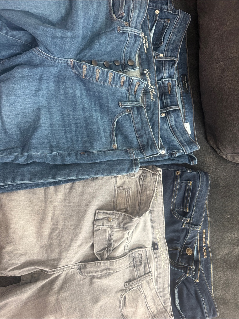 Womens size 8 lot of 4 jeans. Micheal Kors banana republic universal threads